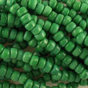G420-047 Crow Beads - Dark Green Opaque