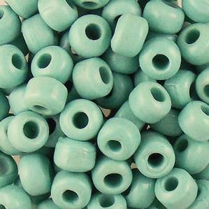 G420-054 Crow Beads - Turquoise Opaque