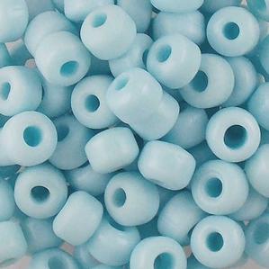G420-061 Crow Beads - Pale Blue Opaque