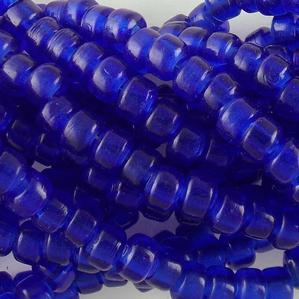 G420-166 Crow Beads - Cobalt Transparent