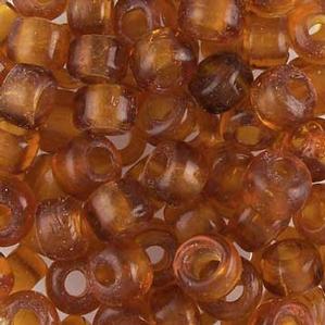 G420-194 Crow Beads - Amber Transparent
