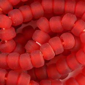 G420-9125 Crow Beads - Orange Transparent Matte
