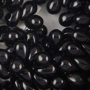 G55-001 Tiny Tim Teardrops - Black Opaque