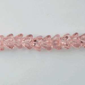 G59-172 Glass Bell Flowers-Peach Transparent