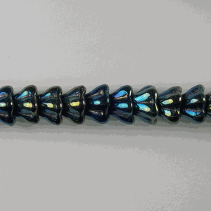 G59-349 Glass Bell Flowers-Dark Green Iris