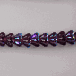 G59-388 Glass Bell Flower-Amethyst AB 