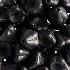 G59-901 Glass Bell-Flower - Black Matte