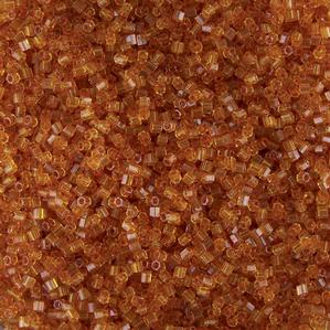 G6-195 15/0 Hex Cut - Dark Amber Transparent