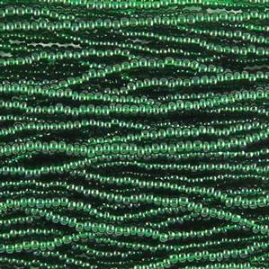 G7-149 11/0 Seed - Dark Green Transparent