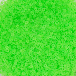 G7J-9542 11/0 Seed Neon Green Matte