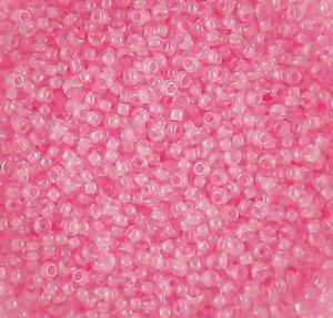 G8-573 15/0 Seed - Lt Pink/Bubblegum Colorlined
