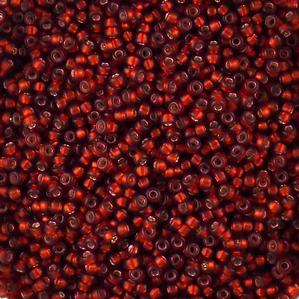 G8-9215 15/0 Seed - Semi-Matte Red Silverlined