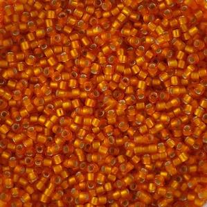 G8-9225 15/0 Seed - Semi-Matte Orange Silverlined