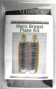 K51-001 Horn Breastplate Kit w/Fringe-BlkLeather
