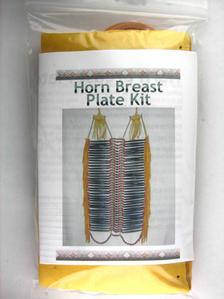 K51-095 Horn Breastplate Kit w/Fringe-Brwn Leather