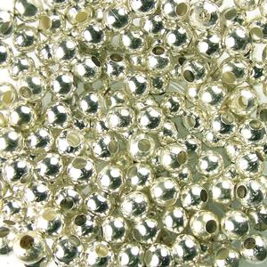 S1-43 6mm Silver Plated Round Bead